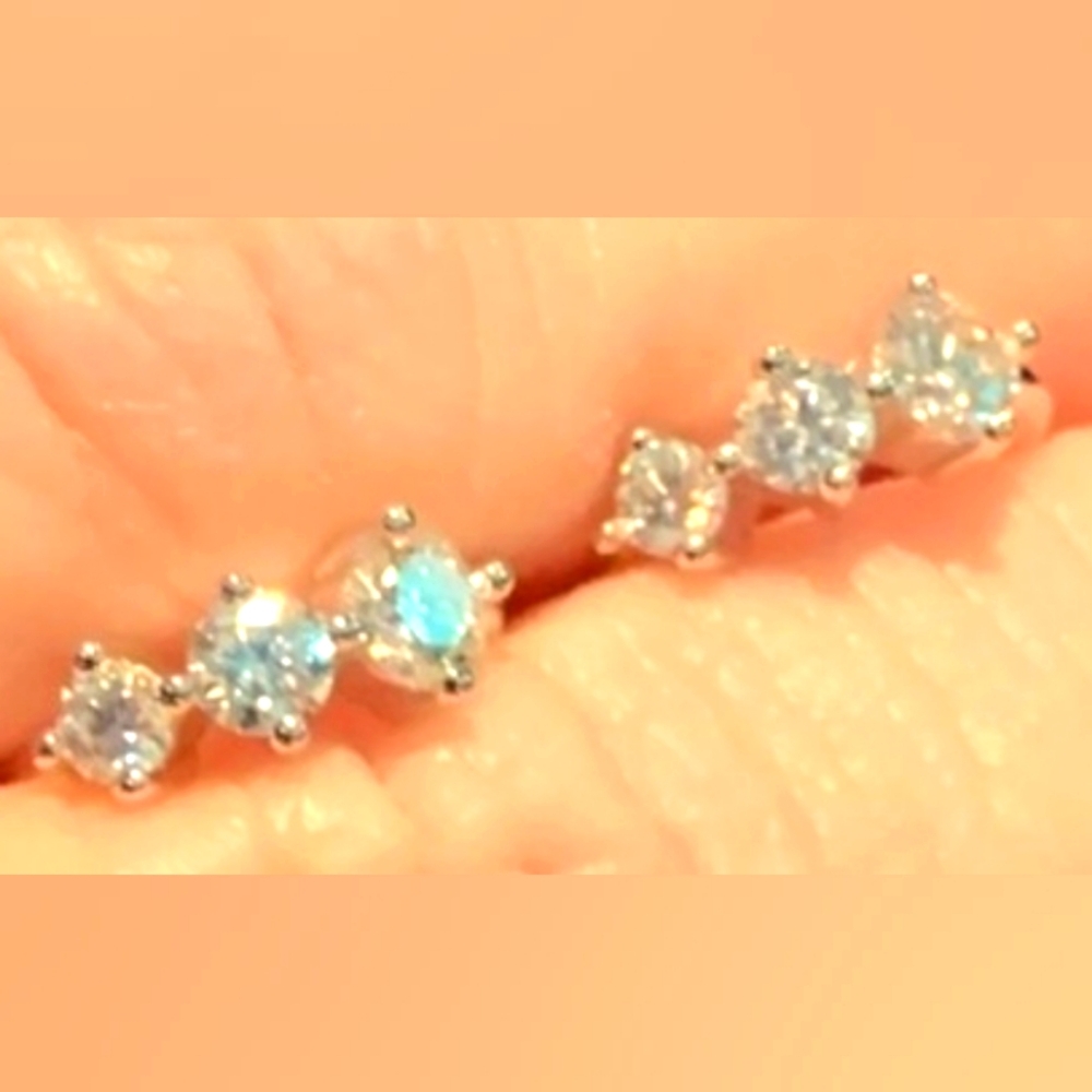 1.2 cttw Moissanite Huggie Earrings, 925 Sterling Silver